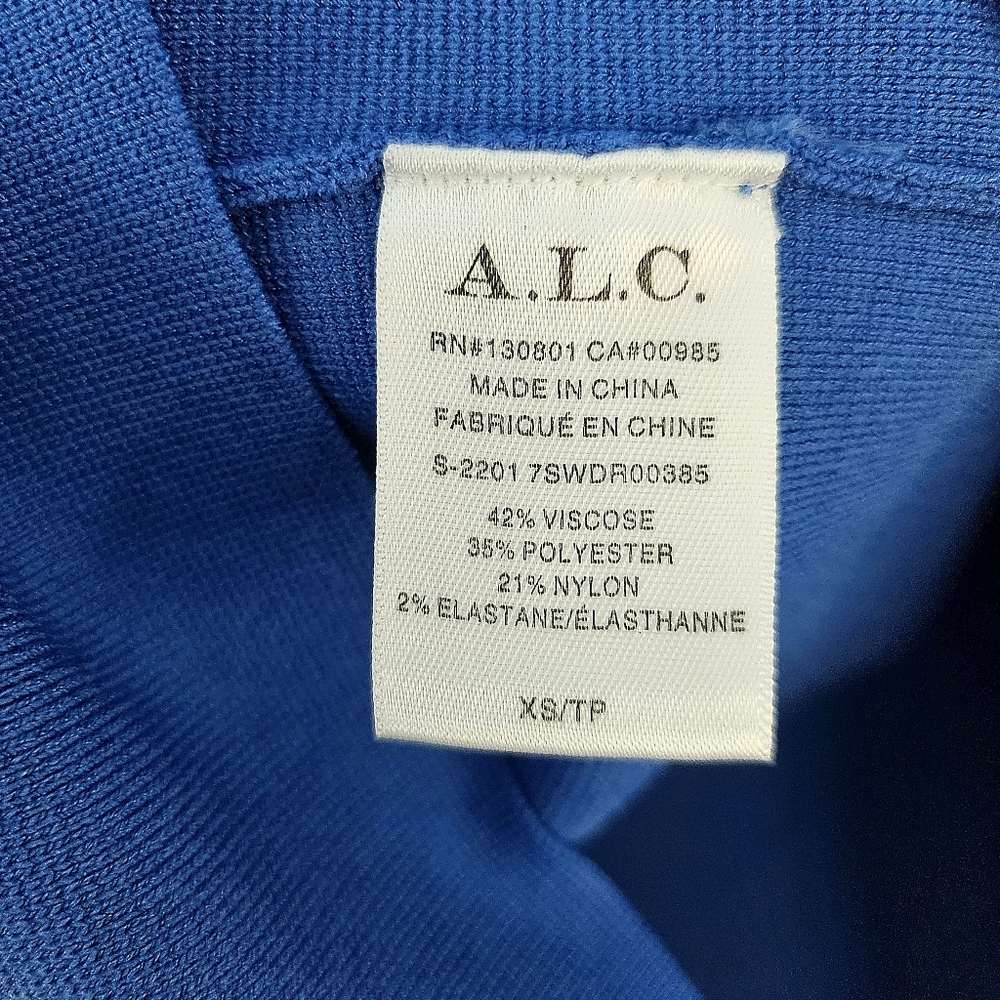 A.L.C. Women's Blue Colby One-Shoulder Bodycon Dress - Picture 4 of 9